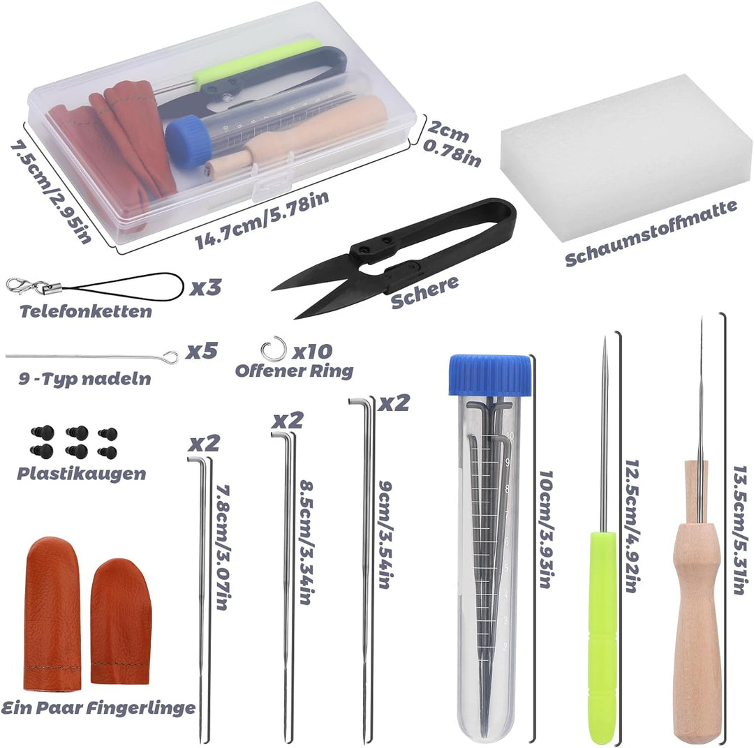 50 Farben Nadelfilz Set, Nadel Filz Wolle Nadelfilz Starter Set, 50 Farben Wolle Roving je 5 g, Grun