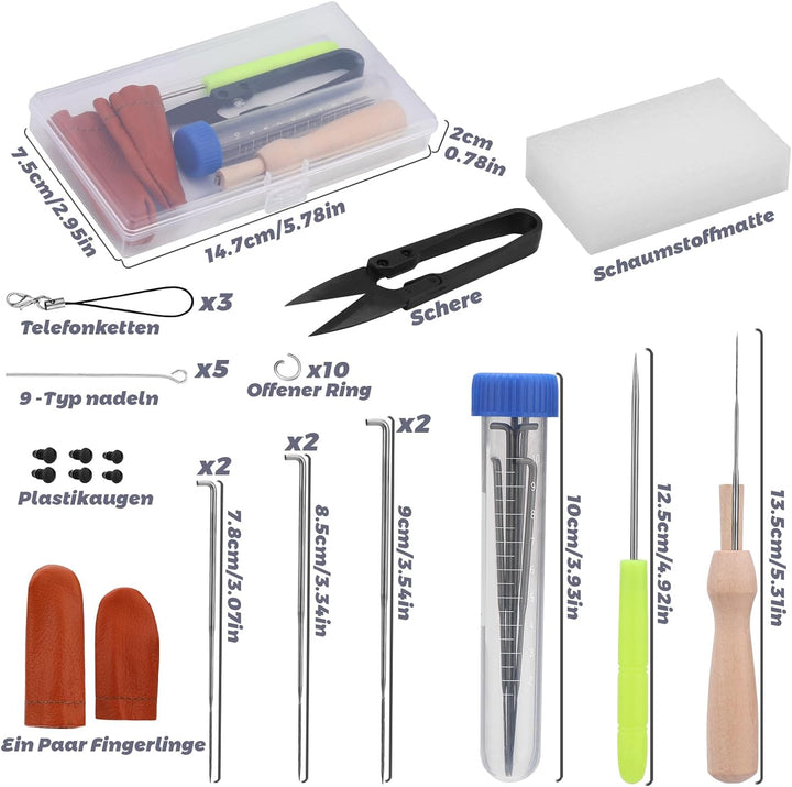 50 Farben Nadelfilz Set, Nadel Filz Wolle Nadelfilz Starter Set, 50 Farben Wolle Roving je 5 g, Grun