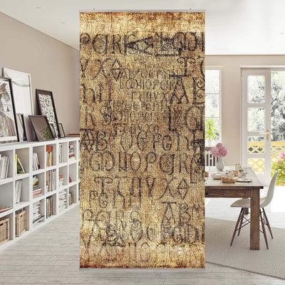 Bilderwelten Raumteiler Old Letters 250x120cm ohne Halterung 250x120cm without hanger, 250x120cm wit