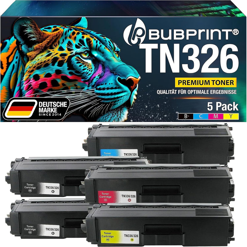 5 Toner kompatibel als Ersatz für Brother TN-326 TN-326BK TN-326C TN-326M TN-326Y für DCP-L8400CDN D