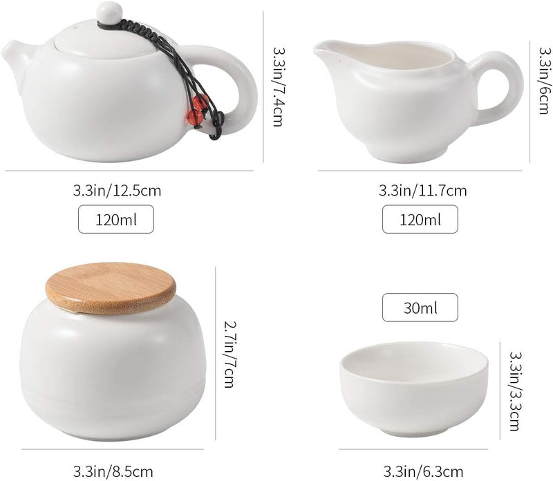 Chinesische Teekanne Tasse Set mit Tray Travel Keramik Teaset Porzellan Adult Infuser Tragbare Keram