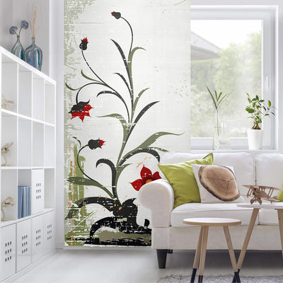 Bilderwelten Raumteiler Pale Flower 250x120cm ohne Halterung 250x120cm without hanger, 250x120cm wit