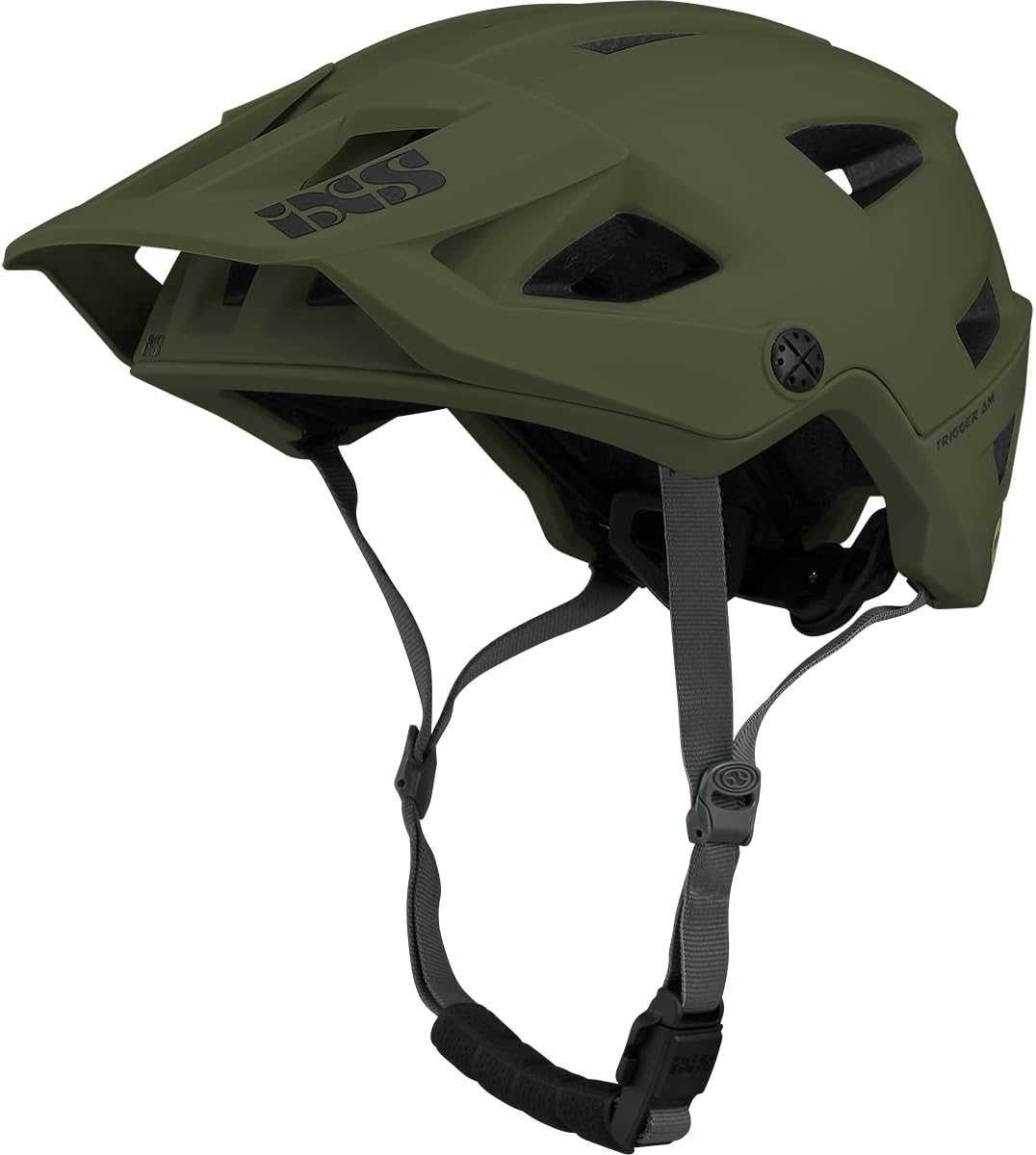 IXS Enduro MTB-Helm Trigger AM MIPS Graphite Olive Taille SM (54-58cm), Olive Taille SM (54-58cm)