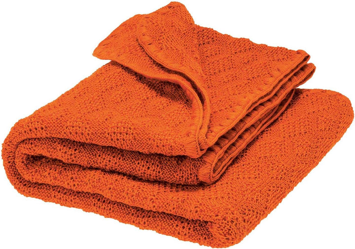 Disana WOLL-BABYDECKE, kuschelweiche Strickdecke im Ajourmuster | 100% Bio-Merinowolle GOTS | Newbor