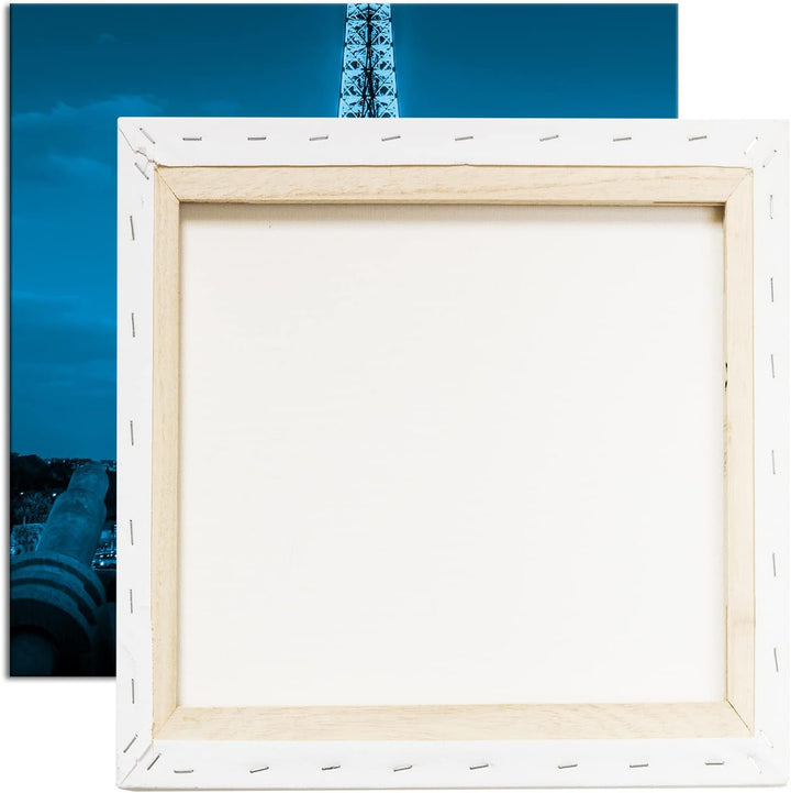 deyoli Eifelturm bei Nacht Format: 70x70 Effekt: Zeichnung als Leinwandbild, Motiv auf Echtholzrahme