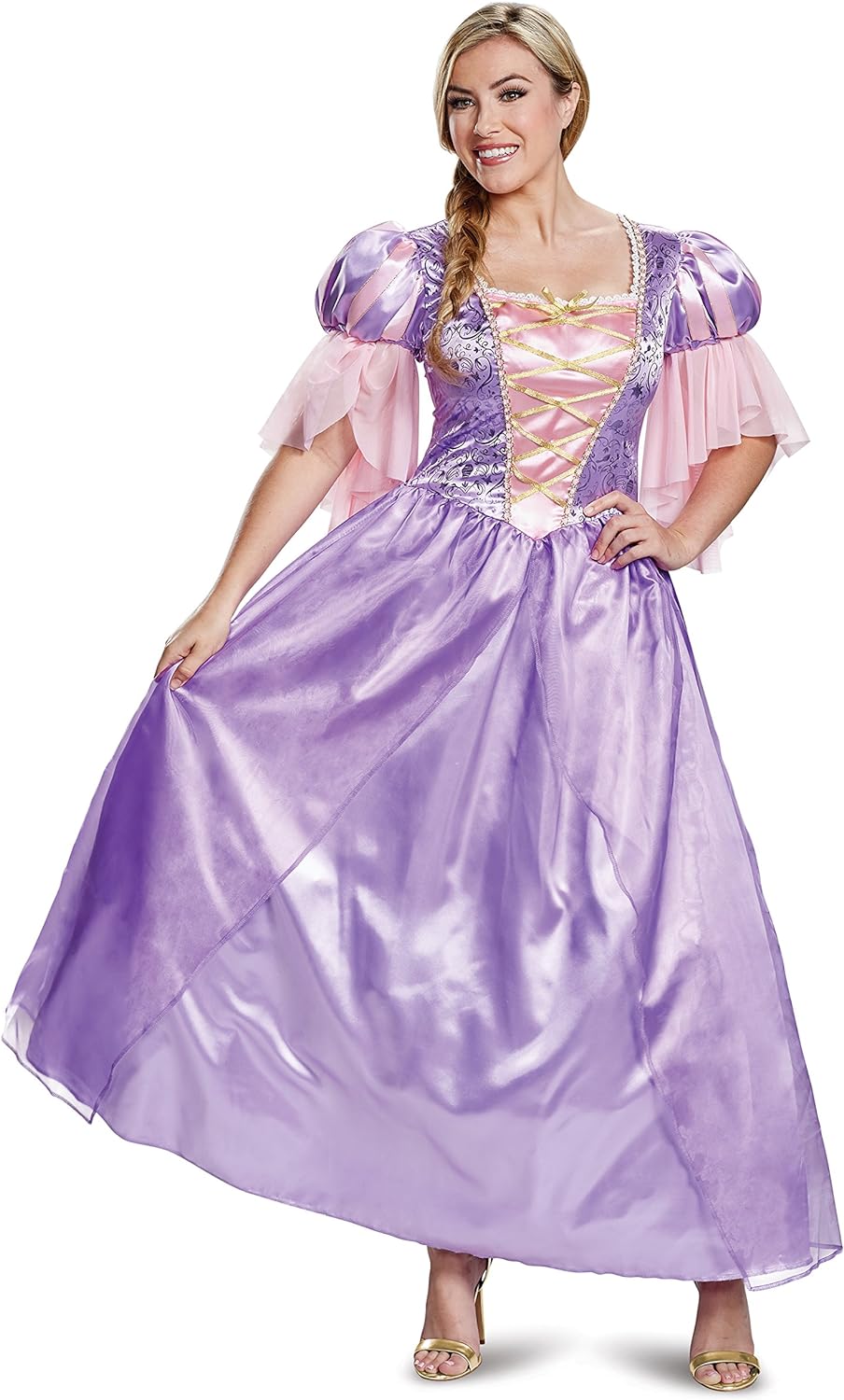 Disguise Damen, offizielles Disney Prinzessin Rapunzel Deluxe Kleid Kostüme in Erwachsenengrösse, Li