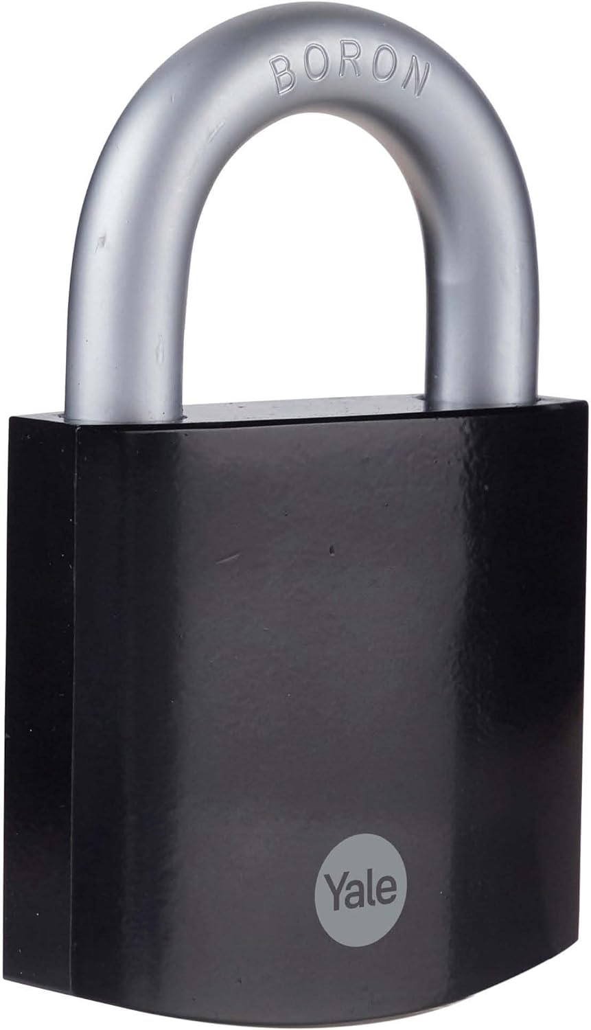 Yale - Y300B/63/127/1 Maximale Sicherheit 62mm gehärteter Stahlhülle - Schwarz - offener Bügel aus B