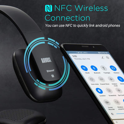 August EP636 - Bluetooth v4.1 NFC Kopfhörer - kabellose Bluetooth Stereo Kopfhörer mit Freisprechfun