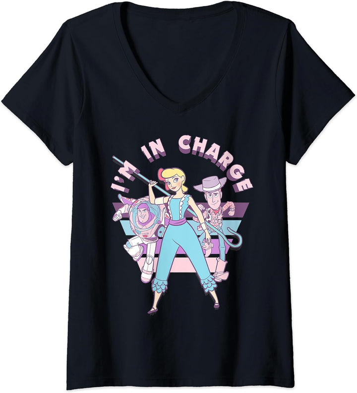 Womens Disney Pixar Toy Story Little Bo Peep I'm In Charge V-Neck T-Shirt
