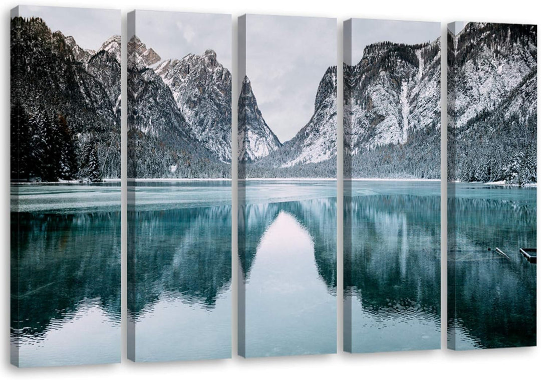 Feeby. Leinwandbild - 5 Teile - Bilder Wand Bild Wandbilder Kunstdruck XXL, 5-Teilig, Typ C, 300x140