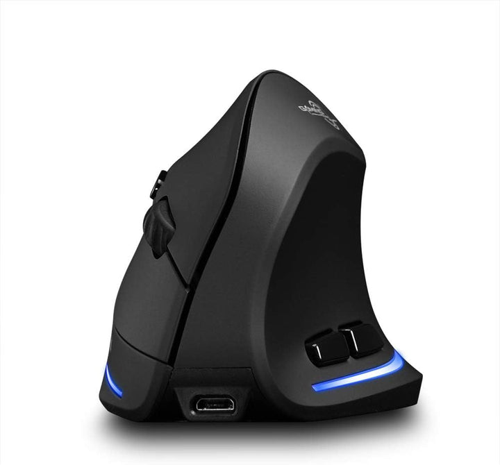 zelotes F35 Vertikale Maus, kabellos, Rechtshänder, 2,4 GHz, kabellos, ergonomisch, wiederaufladbar,