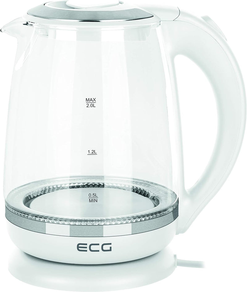 ECG RK 2020 White Glass Wasserkocher