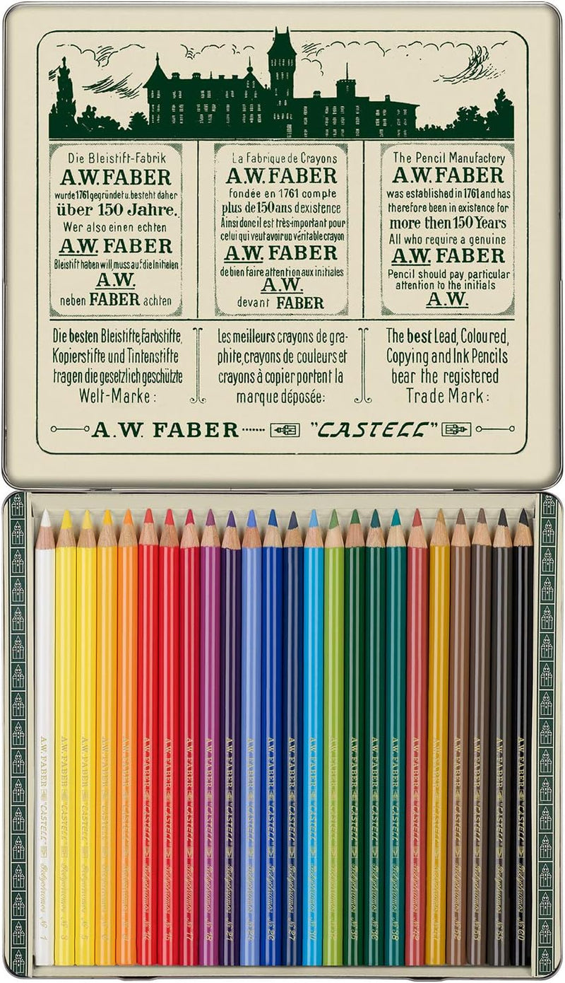 Faber-Castell 211002 - Polychromos Farbstift, Sonderedition, 24er Metalletui 1 stück (1er Pack) Sing