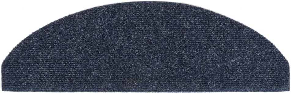 homiuse 15-TLG Selbstklebende Treppenmatten Nadelvlies 65x21x4 cm Blau Treppenstufen Matten Modern S