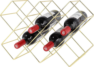 Echtwerk Weinregal für bis zu 8 Flaschen, Flaschenregal freistehend, Weinflaschenhalter, Weinlagerun