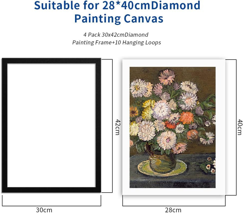 Frunimall Diamond Painting Rahmen,Diamond Painting Bilderrahmen 30x40 cm,Bilderrahmen Selbstklebend
