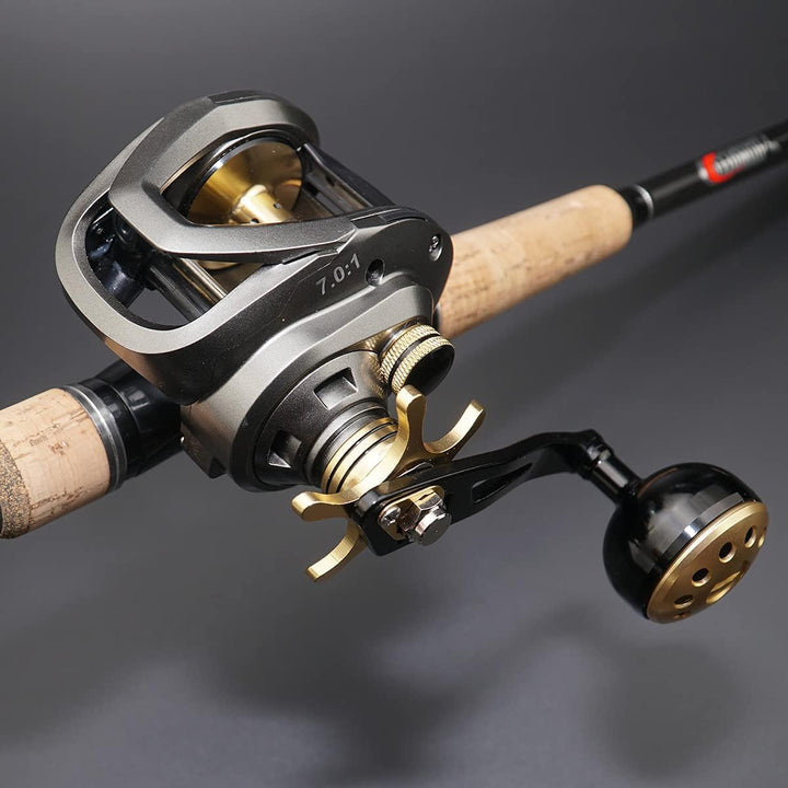 Big Game Baitcasting Rollen 15 kg Max Drag Low Profile Baitcaster Angelrolle Links, Links