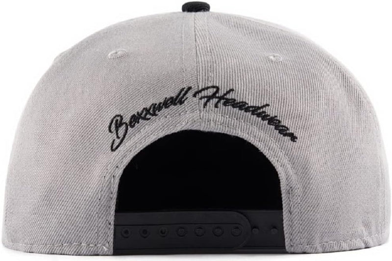 Bexxwell Snapback Cap grau/schwarz mit Anker (optimale Passform, Kappe, Black, Grey, Gray, Anchor, U