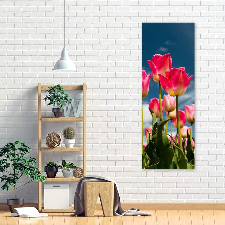 Wandbild Tulpen Modern Deko Kunst Bilder Blumen Rosa 30x90 cm M14010 30x90 cm, M14010 30x90 cm
