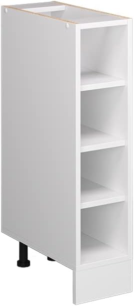 Vicco Küchenregal R-Line, Weiss/Weiss, 20 cm ohne Arbeitsplatte Weiss Regalunterschrank 20cm ohne Ar