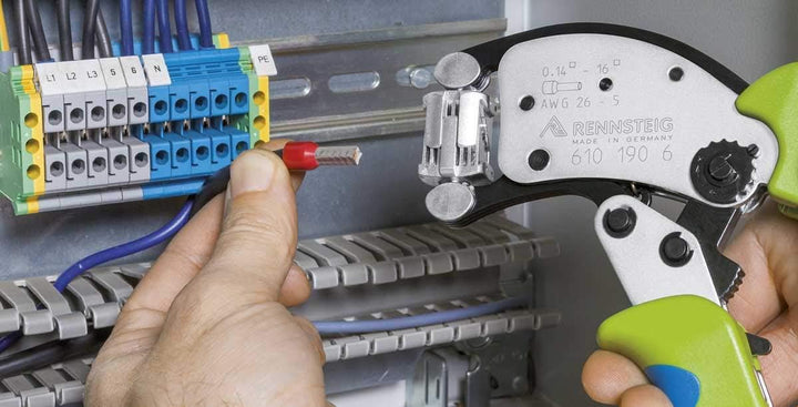 Rennsteig Aderendhülsencrimpzange PEW8.88 (selbsteinstellend, 4 Crimpflächen; 0,08-10 mm², AWG: 28-7