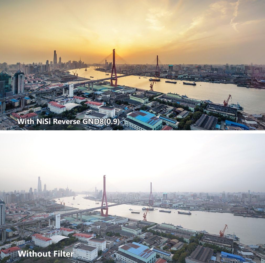 NiSi Verlaufsfilter 100x150mm GND8 0.9 Reverse (3-Blenden) Nanobeschichtet und IR Neutral mit umgeke