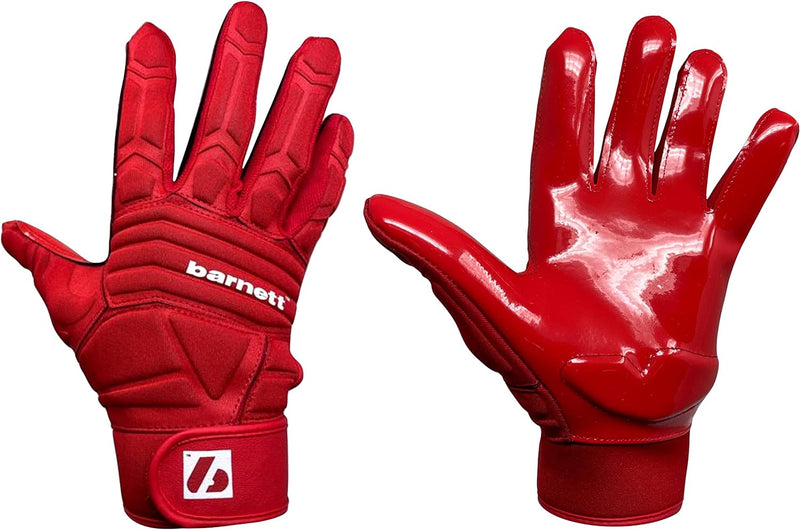 BARNETT FLG-03 Rot American Football Handschuhe Linemen Profi, OL,DL, S