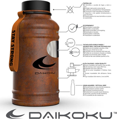 Daikoku Edelstahl Wasserflasche - 1.3l BPA frei - Nützlich für das Fitnessstudio und alle Arten von