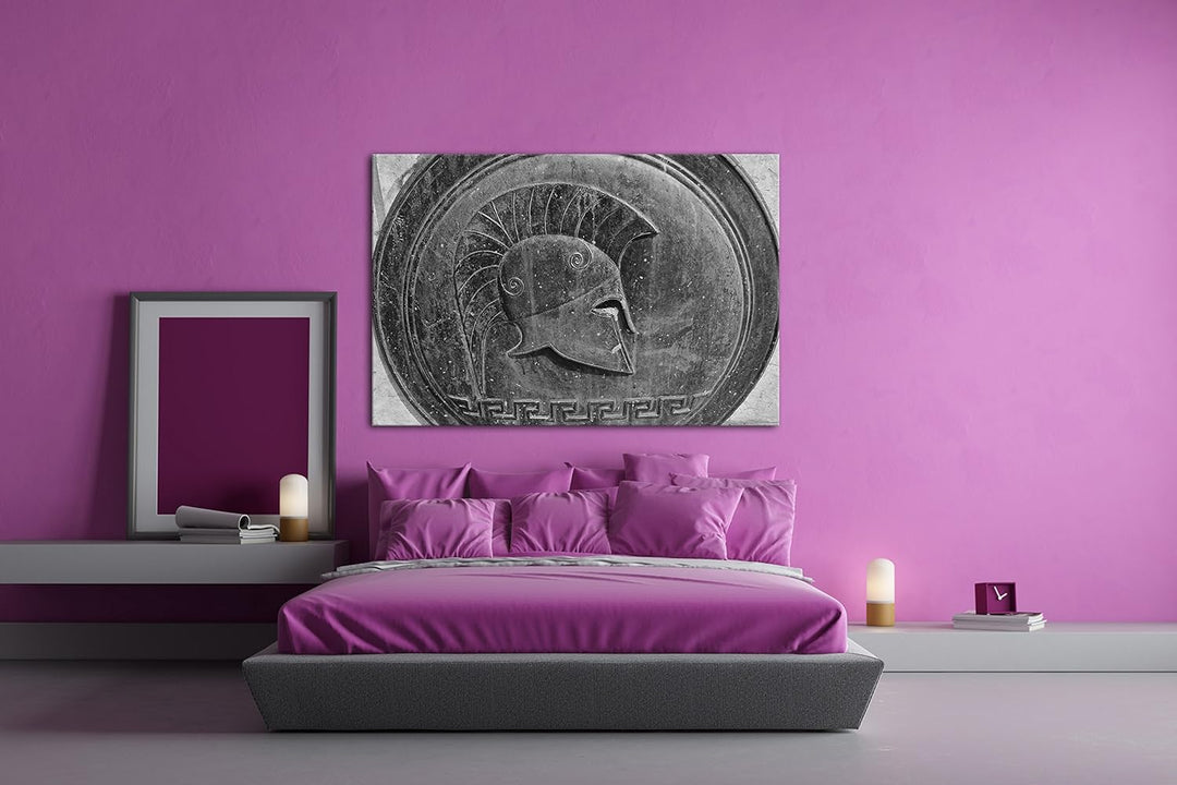 deyoli altes römisches Bronzerelief Gladiator Effekt: Schwarz/Weiss Format: 80x60 als Leinwandbild,