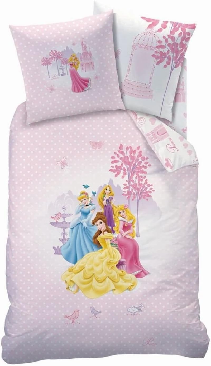 CTI 42173 Bettwäsche Disney Princesses Summer Palace 135x200+80x80cm 100% Baumwolle Biber/Flanell