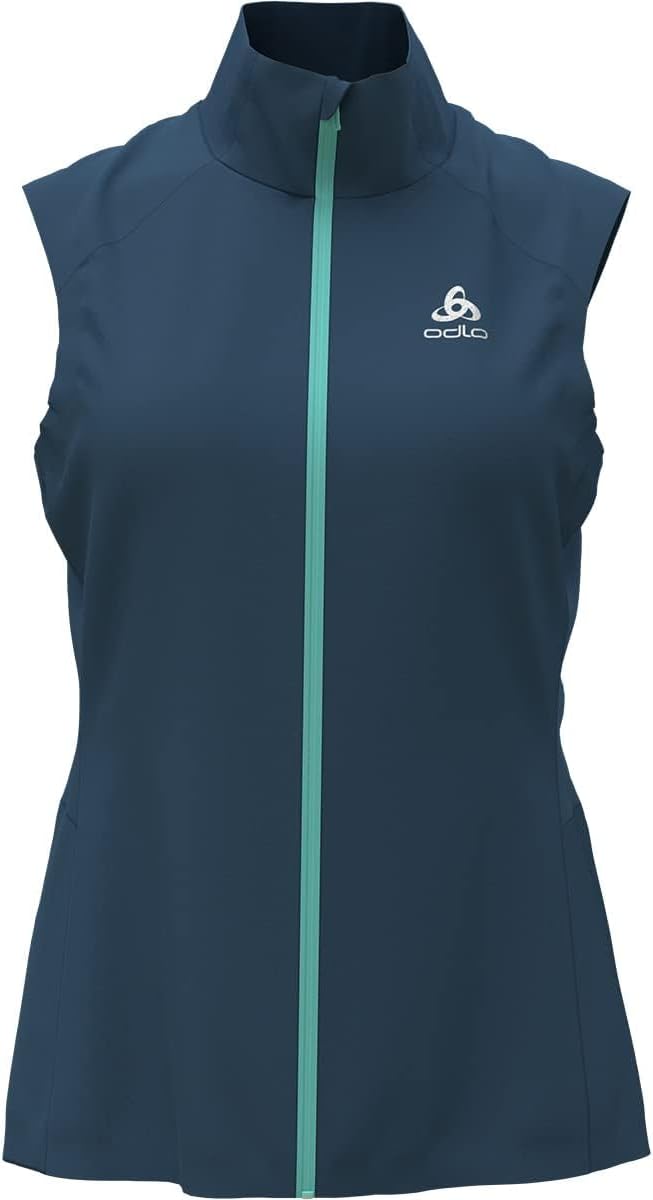 Odlo Damen Zeroweight Warm_313651 Laufweste XS Blue Wing Teal - Polynya, XS Blue Wing Teal - Polynya