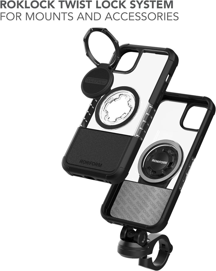 Rokform - iPhone 14 Plus Hülle, Crystal Series, magnetisch + MagSafe kompatibel, klare Apple Hülle,