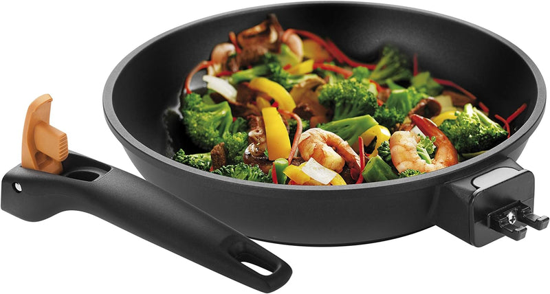 Tescoma Wok SmartCLICK 28 cm, Edelstahl, Schwarz, 50 x 29.2 x 12.7 cm