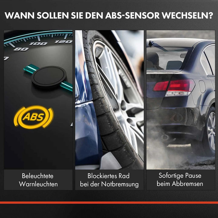 Frankberg 2x ABS Sensor Vorderachse Kompatibel mit C-Klasse W203 2000-2007 C-Klasse Coupe CL203 2001