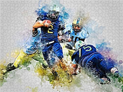 CALVENDO Puzzle American Football extrem 1000 Teile Lege-Grösse 64 x 48 cm Foto-Puzzle Bild von Pete