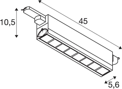 SLV 3 Phasen System Leuchte 3~ SIGHT MOVE / LED 3-Phasen-Strahler, Spot, Decken-Strahler, Decken-Leu