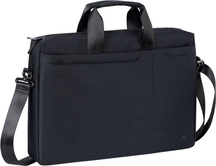 Rivacase Notebooktasche bis 15,6 Zoll – Modische Schultertasche mit Aussenfächern für notwendiges Zu