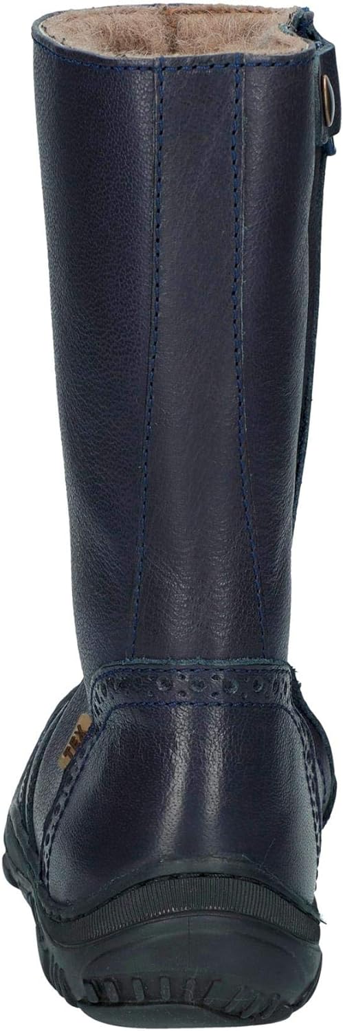 Bisgaard 60509.217 Mädchen wasserdichter Stiefel aus Glattleder mit Warmfutter, Groesse 26, Marine