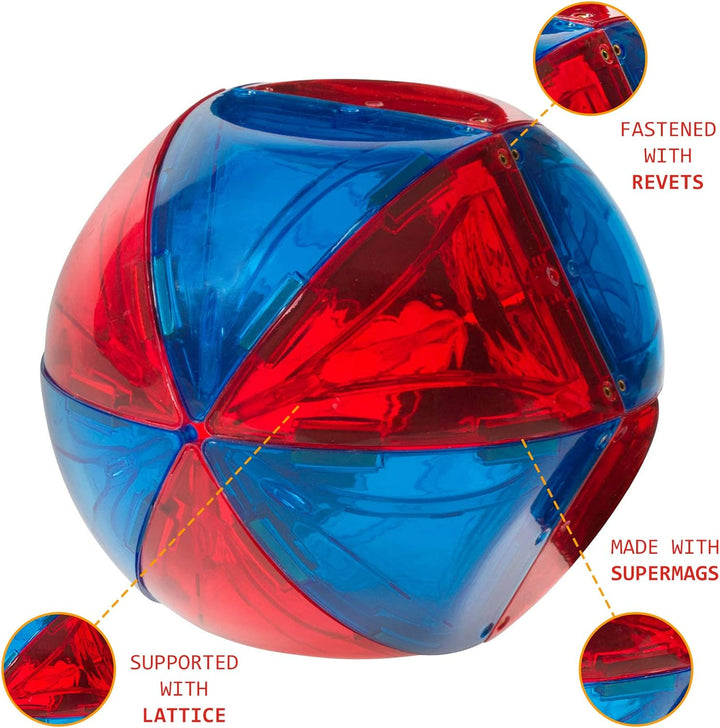 Playmags 3D Magnetische Blöcke für Kinder - Magnet Blöcke Lernen Formen, Farben & Alphabet STEM Magn