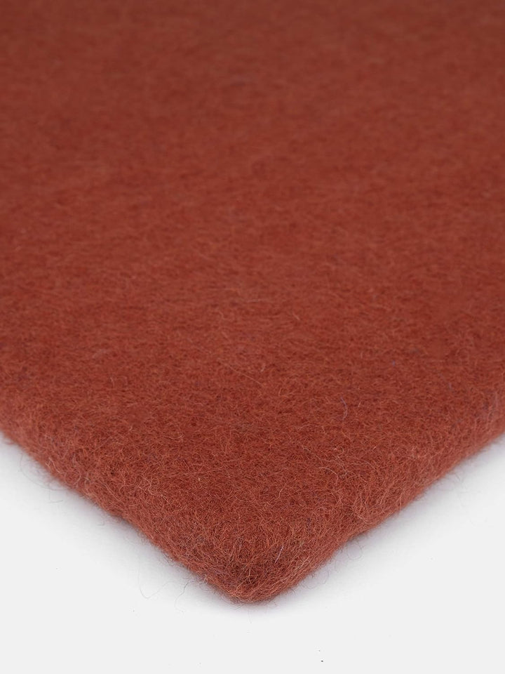 myfelt Flache Filz Sitzauflage, Filz Stuhlauflage - Lora - quadratisch, 36x36 cm, Rostrot, Rostrot