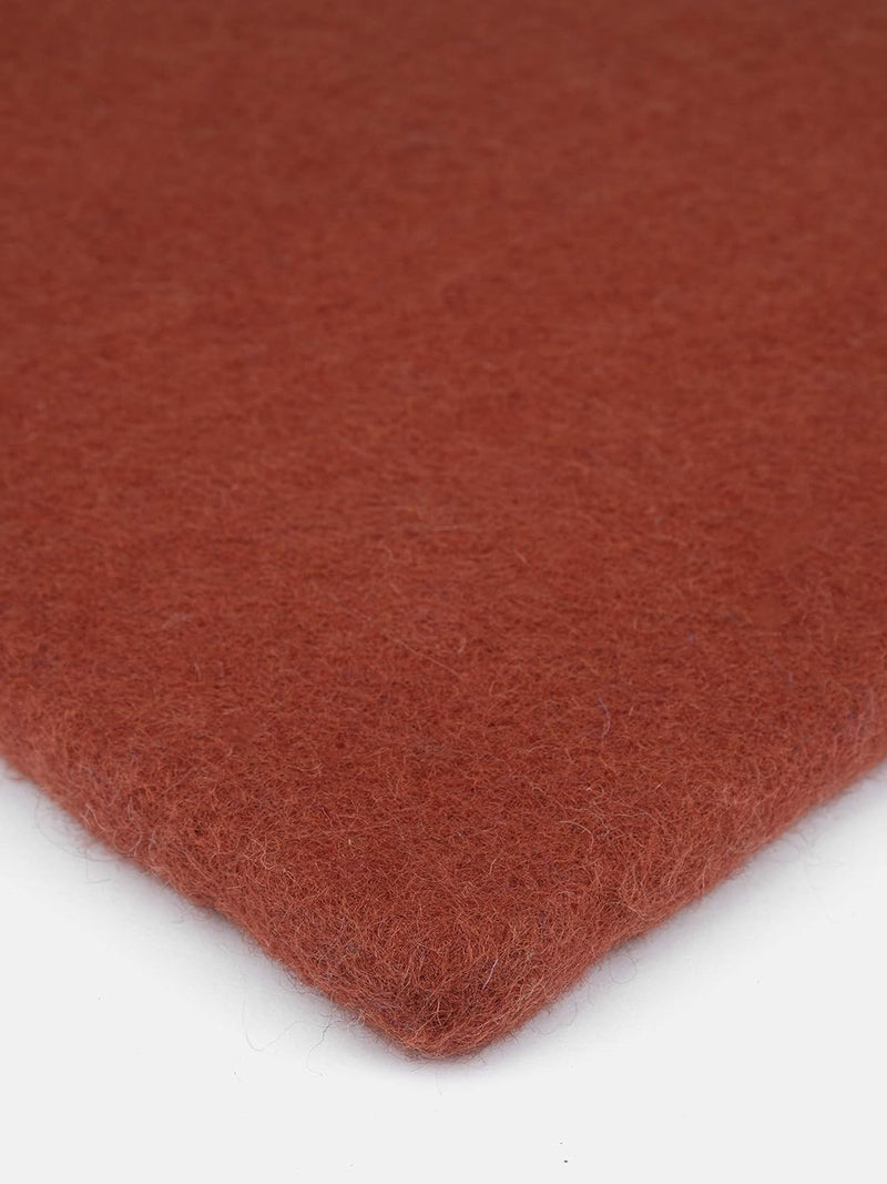 myfelt Flache Filz Sitzauflage, Filz Stuhlauflage - Lora - quadratisch, 36x36 cm, Rostrot, Rostrot