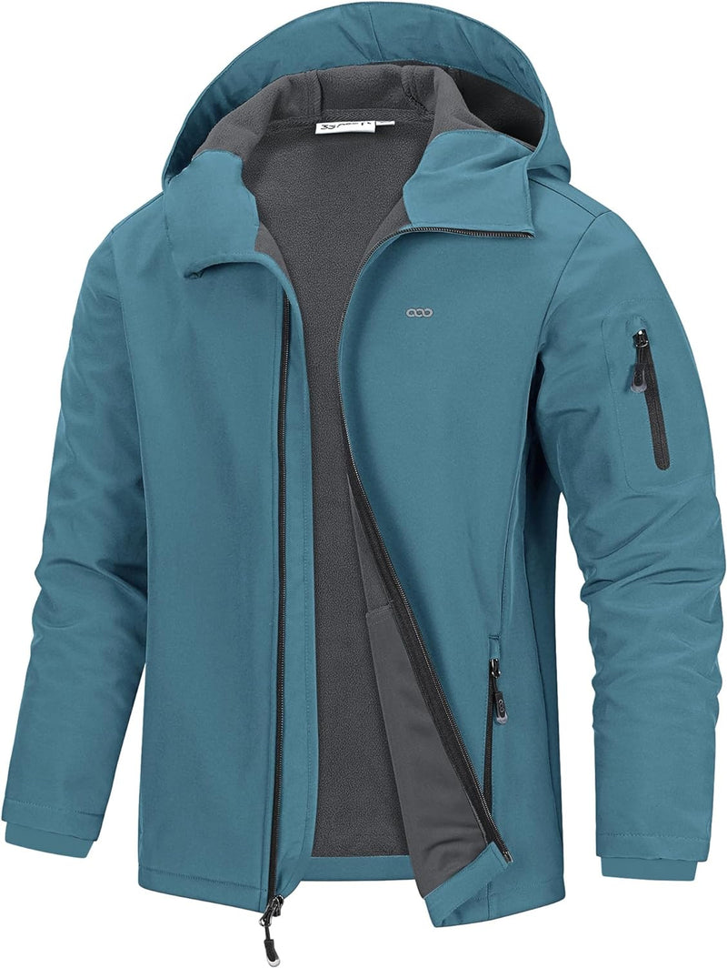 33,000ft Herren Softshell Jacke Outdoor Funktionsjacke Freizeitjacke Wasserdicht Windbreaker Regenja