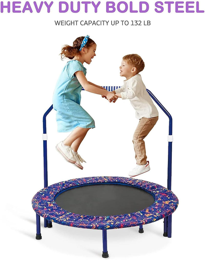 Trampolin Kinder Indoor Outdoor Ø 91cm Klein Mini Kindertrampolin Klappbar ohne Netz Zuhause Eckig B