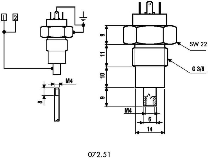 Finder 72 – soporte-sonda Serie mit bipolaren Anschluss