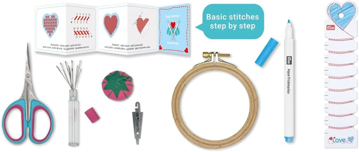 Prym 651.224 Embroidery Beginner Set, Kunststoff, Mehrfarbig, Einheitsgrösse
