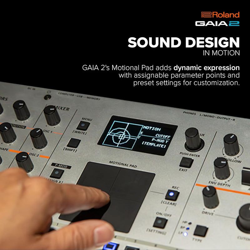 Roland GAIA 2 Synthesizer mit modernen Klangmöglichkeiten | Hybride Soundengine kombiniert Wavetable
