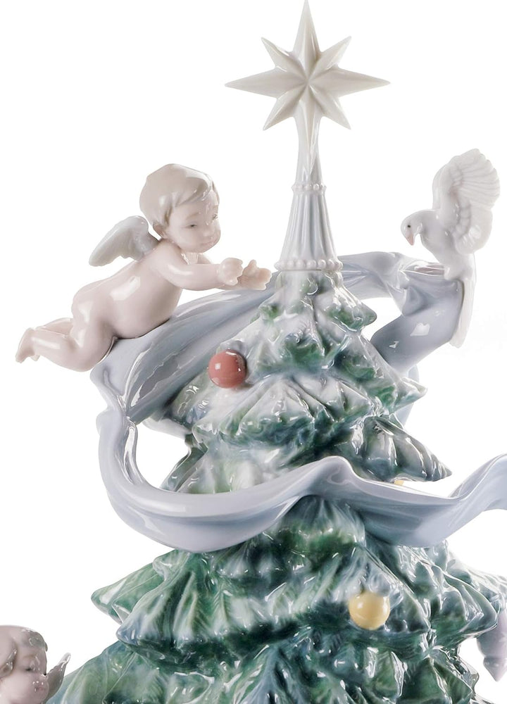 LLADRÓ Figur Grosser Weihnachtsbaum. Limitierte Auflage. Weihnachtsbaum. Porzellan.