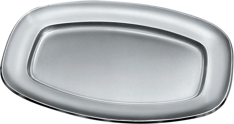 Alessi Servierplatte 30 cm, Edelstahl, Silber, 10 x 23 x 12.5 cm, 10 x 23 x 12.5 cm