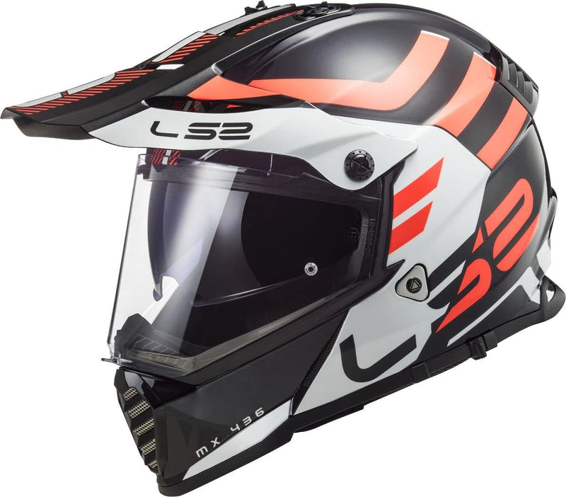 LS2 Helm Pioneer EVO Evolve MX436 glänzend weiss / Kobalt XS Black White, XS Black White