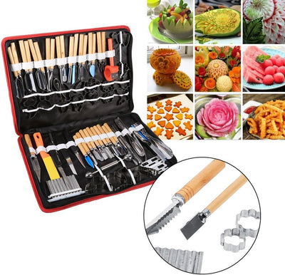 Kulinarische Schnitzwerkzeuge Set, 80 Teile / satz Tragbare Kulinarische Schnitzwerkzeuge Peeling To
